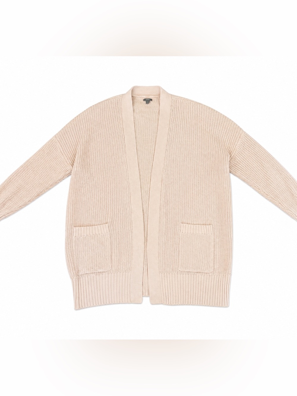 Aerie Open Front Cardigan Women’s Size Large Beige Neutral Knit Cozy Sweater